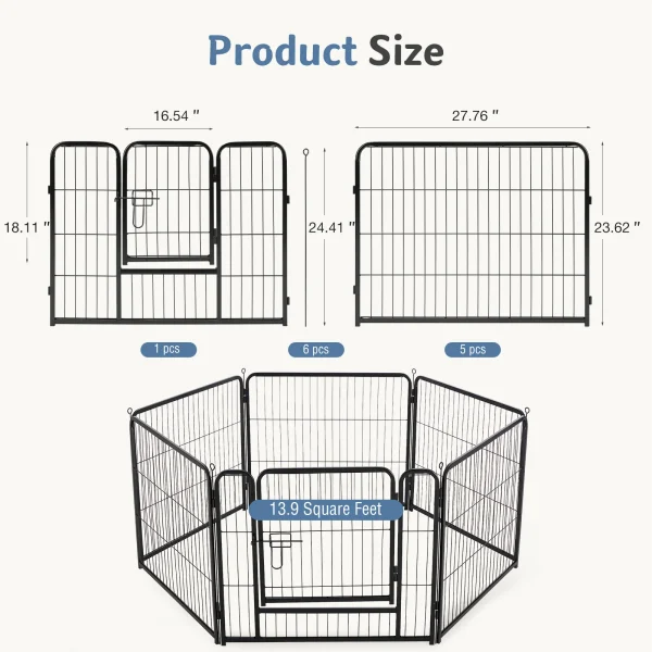 6-Panel Metal Playpen