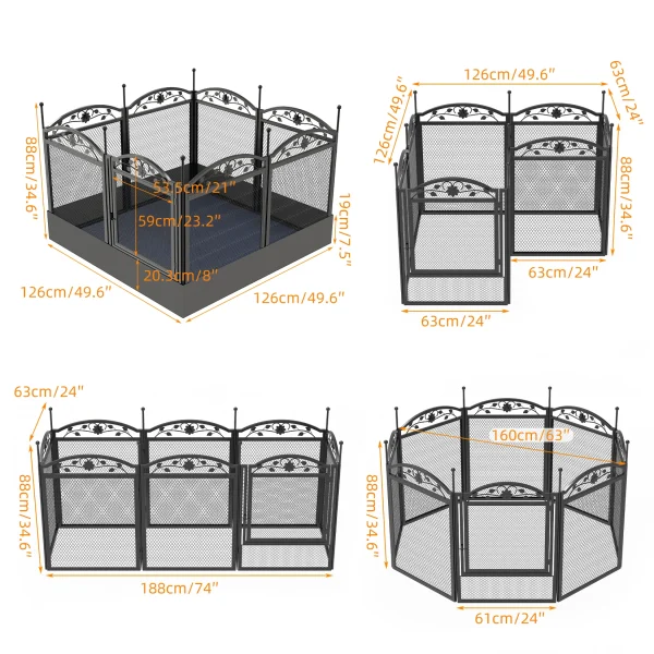 8 Panel Heavy Duty Fence