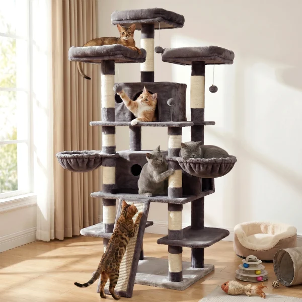 68in Large Multi Level Cat Tree Tower