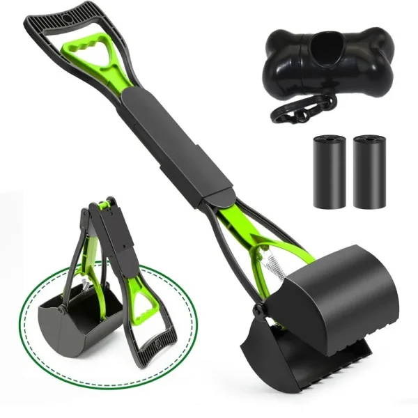 Jaw Clamp Dog Poop Scooper Heavy Duty Long Handle