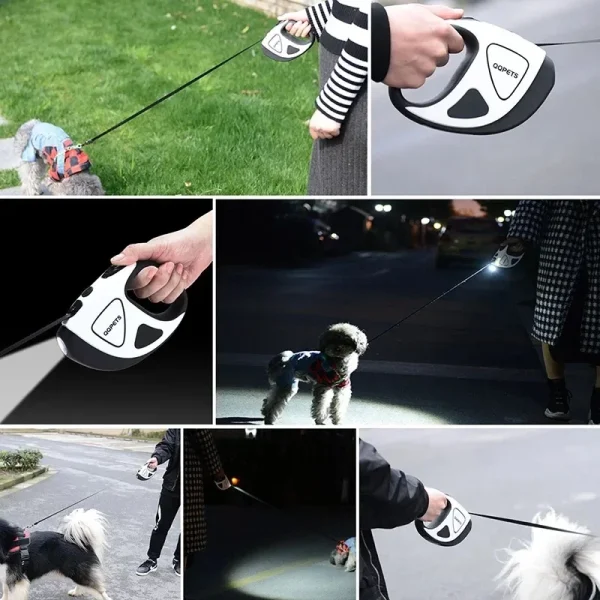 Pet Retractable Leash With LED