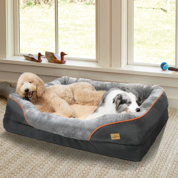 Large Dog Bed, Anti Allergy, Warm Fleece Removable Washable Cover