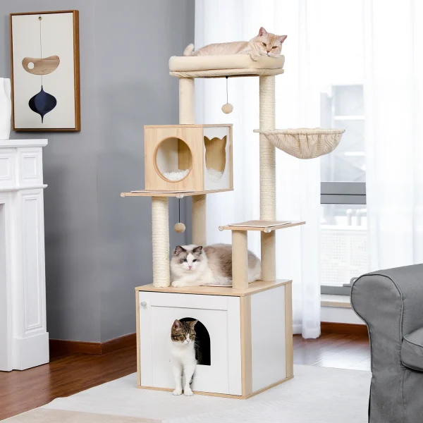 Cat Tree with Litter Box