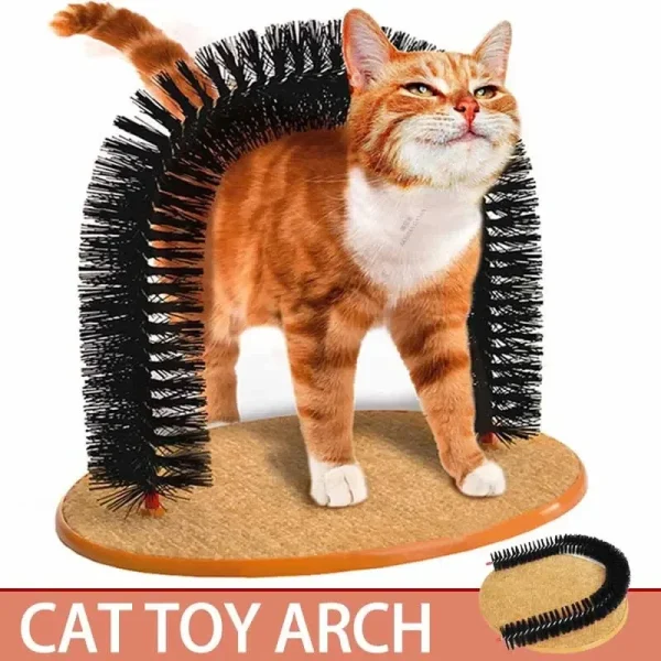 Pamper Feline with A Massage Grooming Rubbing Brush